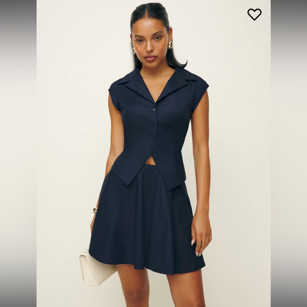Reformation Chrissa Two Piece in Navy